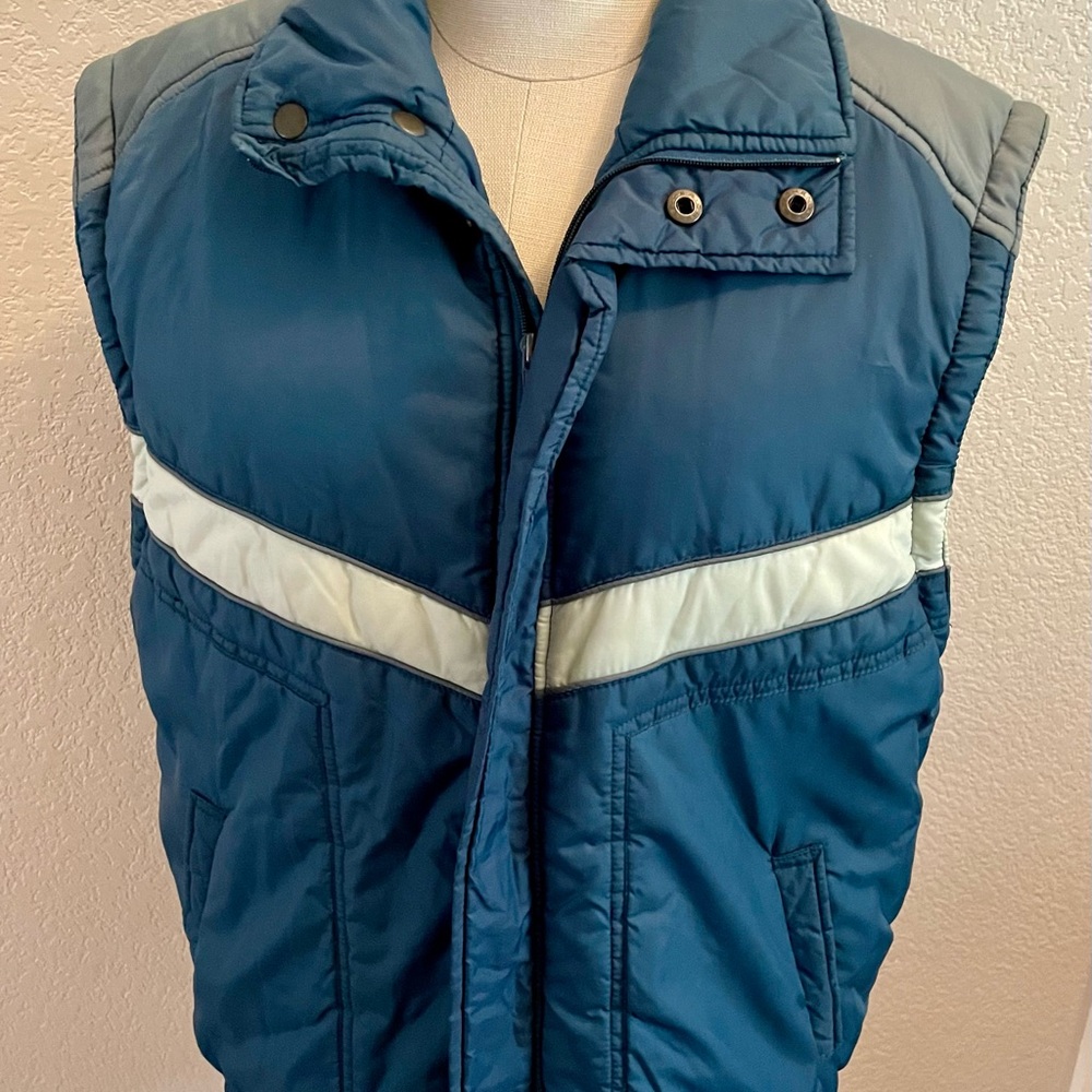 Vintage Alpine Blue Ski Vest Large